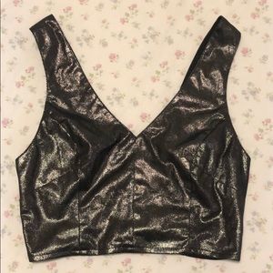Guess Metallic Crop Top